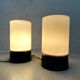 2x lampe de plafond vintage – bakélite et opaline