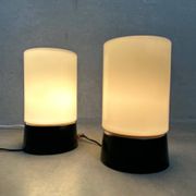 2x vintage ceiling lamp – bakelite and opaline