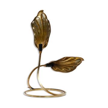 Lampe double feuille design Carlo Giorgi édition Bottega Gadda