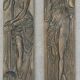 Pair of Art Nouveau bronze bas-reliefs. Wall sculpture - 43 cm x 11 cm