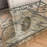 Wrought iron coffee table – Old Parisian balcony railing