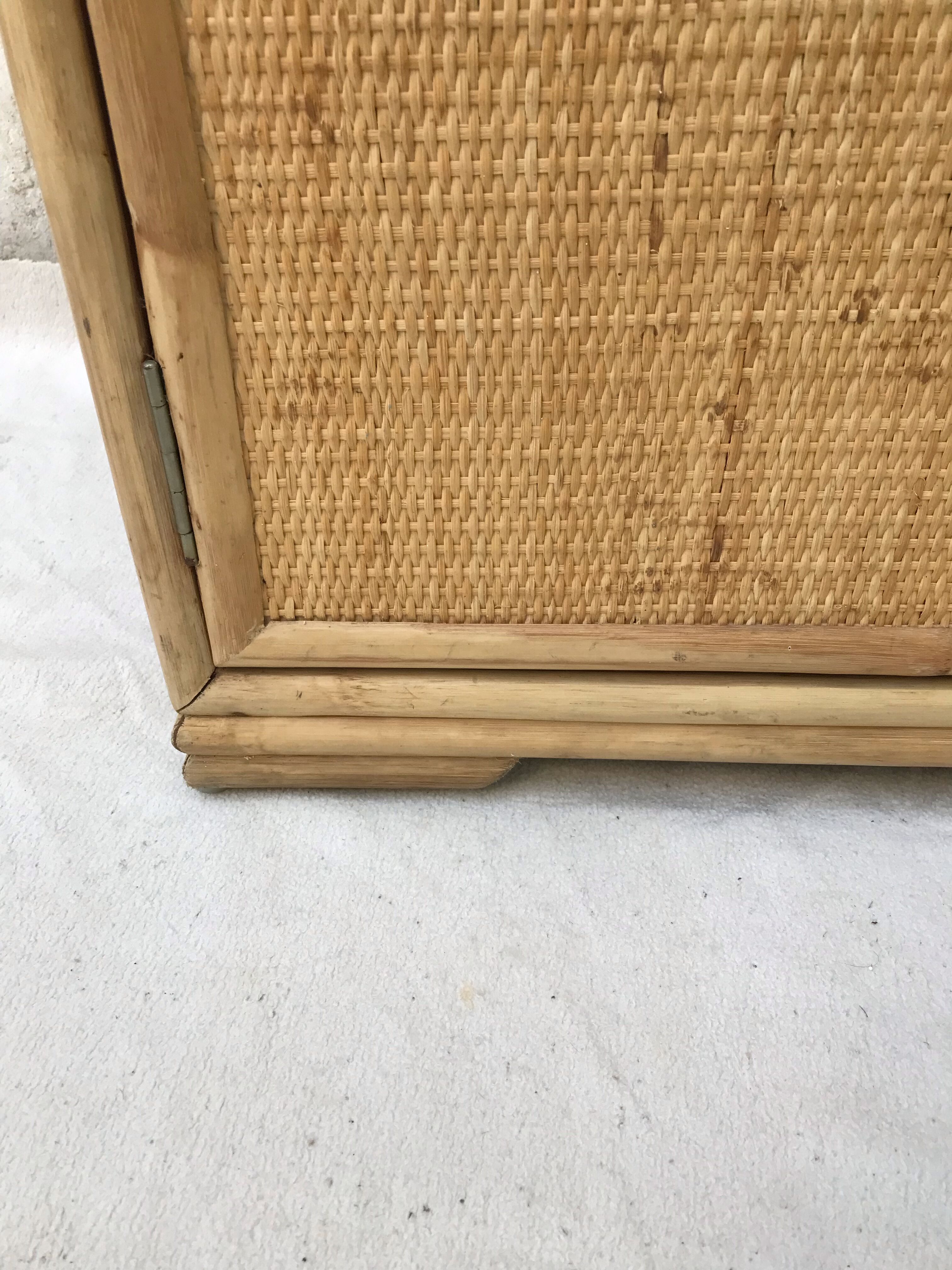 Vintage rattan sideboard