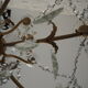 Chandelier 12 lamps with grapevines in crystal, bronze and regulated