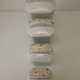 Set 4 spice pots old floral decoration