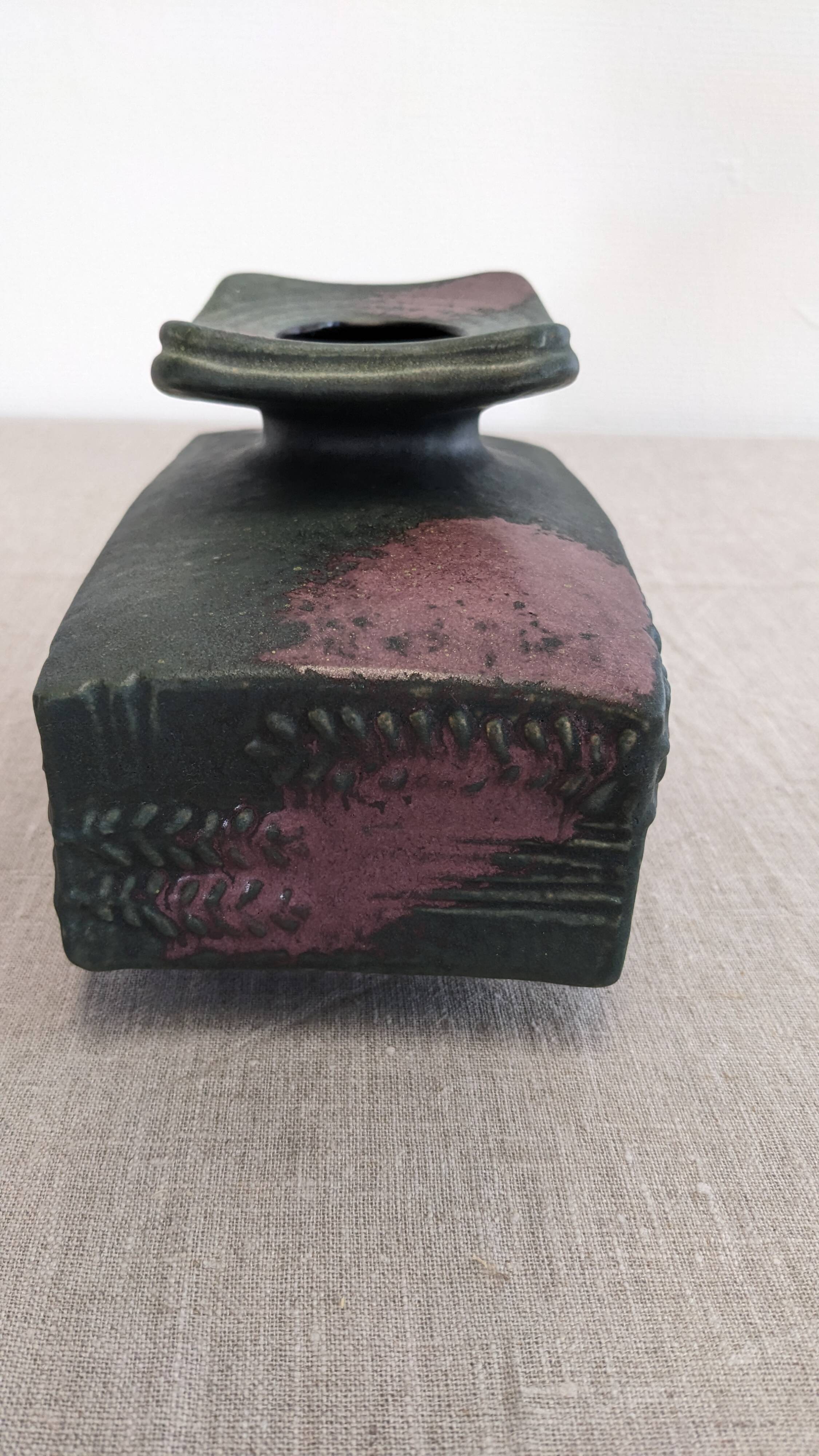 Vase brutaliste en céramique d'Helmut Schaeffenacker, Allemagne vers 1960