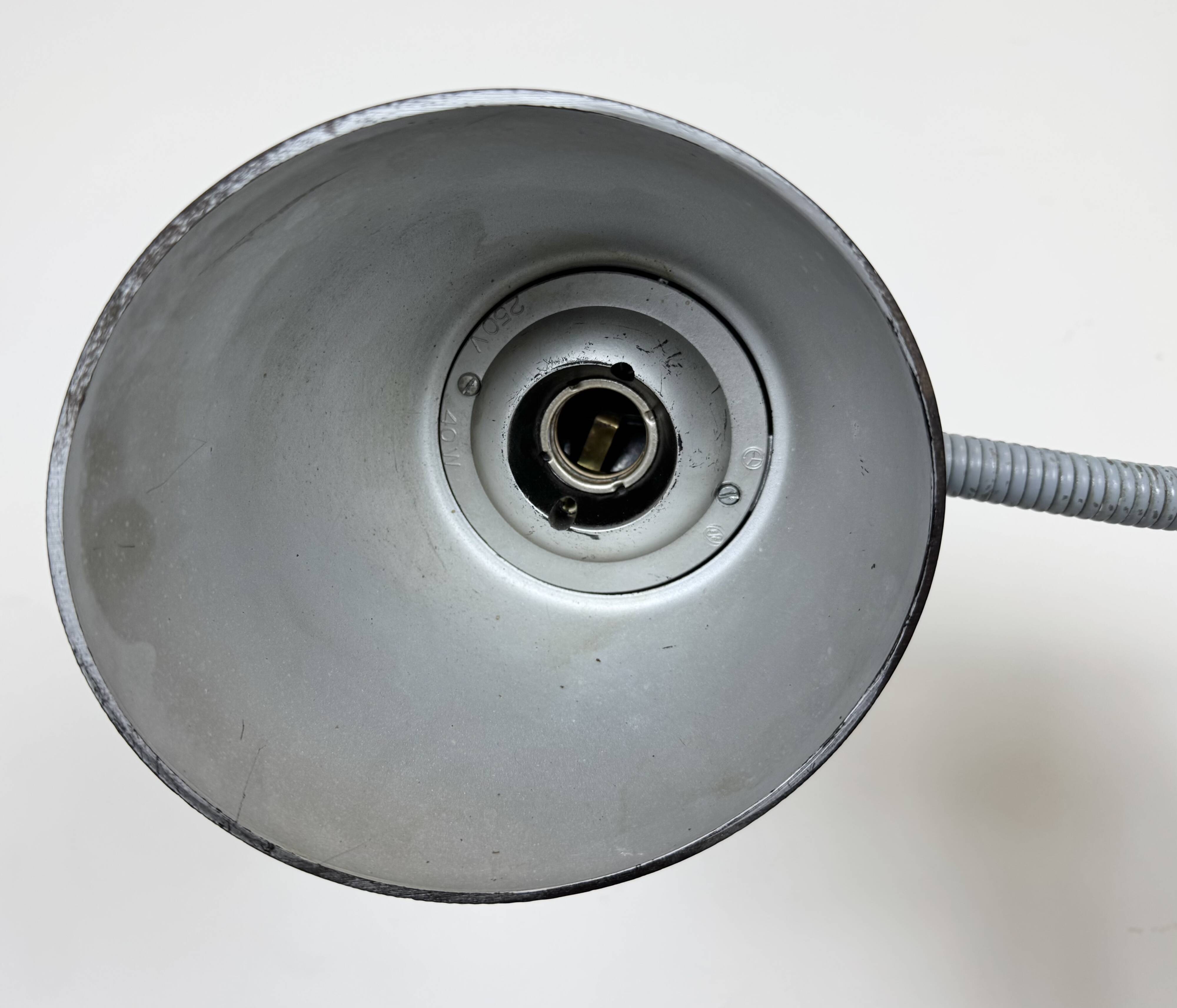Grey Industrial Scissor Wall Lamp from Elektroinstala, 1960s