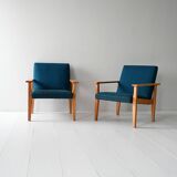Pair of vintage Bruksbo armchairs, Norway