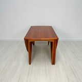 1960s Vintage Gate-leg Teak Danish Dining Table by Niels Koefoed