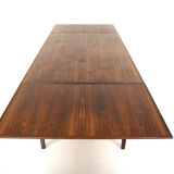 Rosewood “portfolio” dining room table, Sweden, 1960s