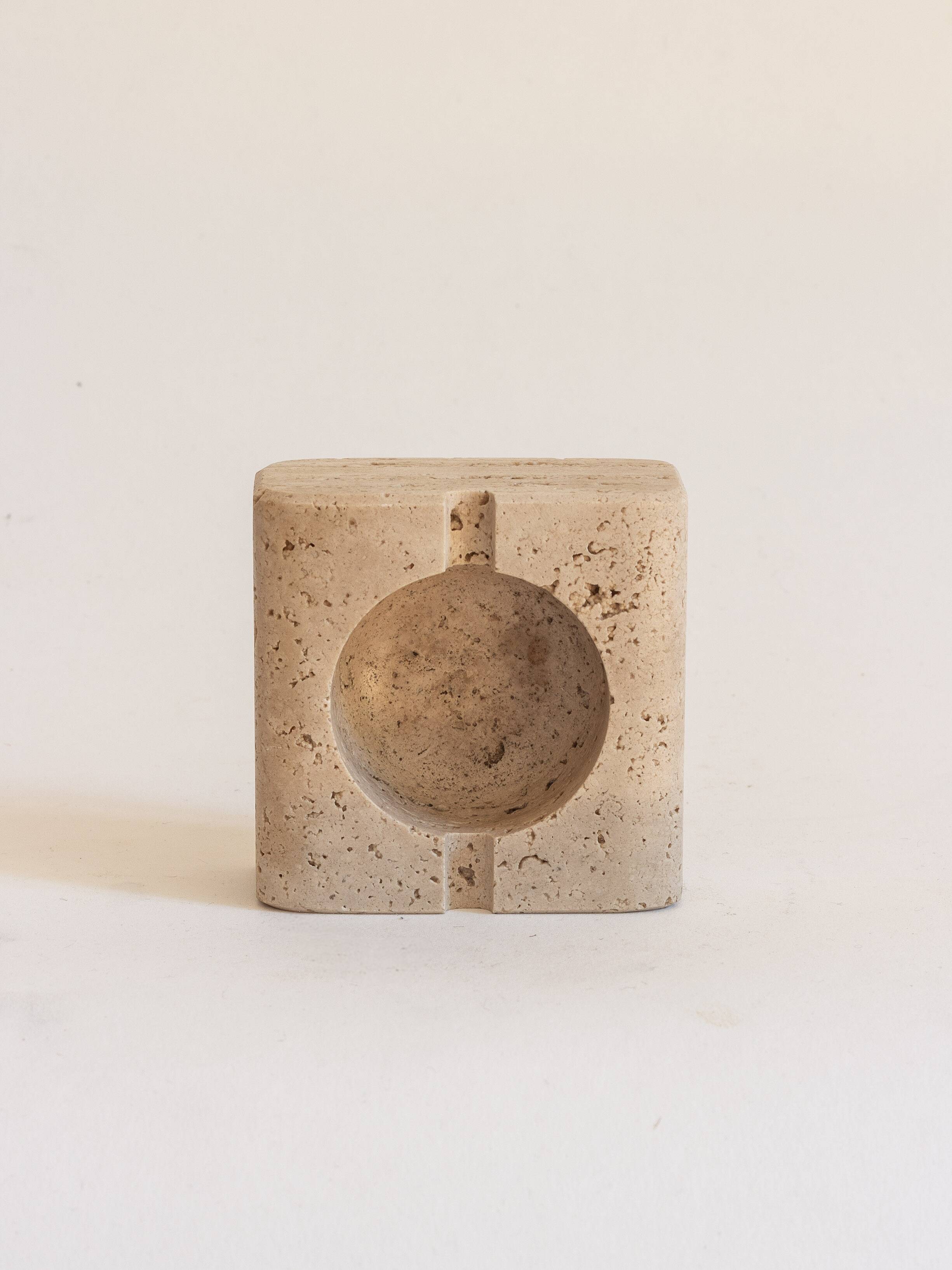 Travertine ashtray, 1970s