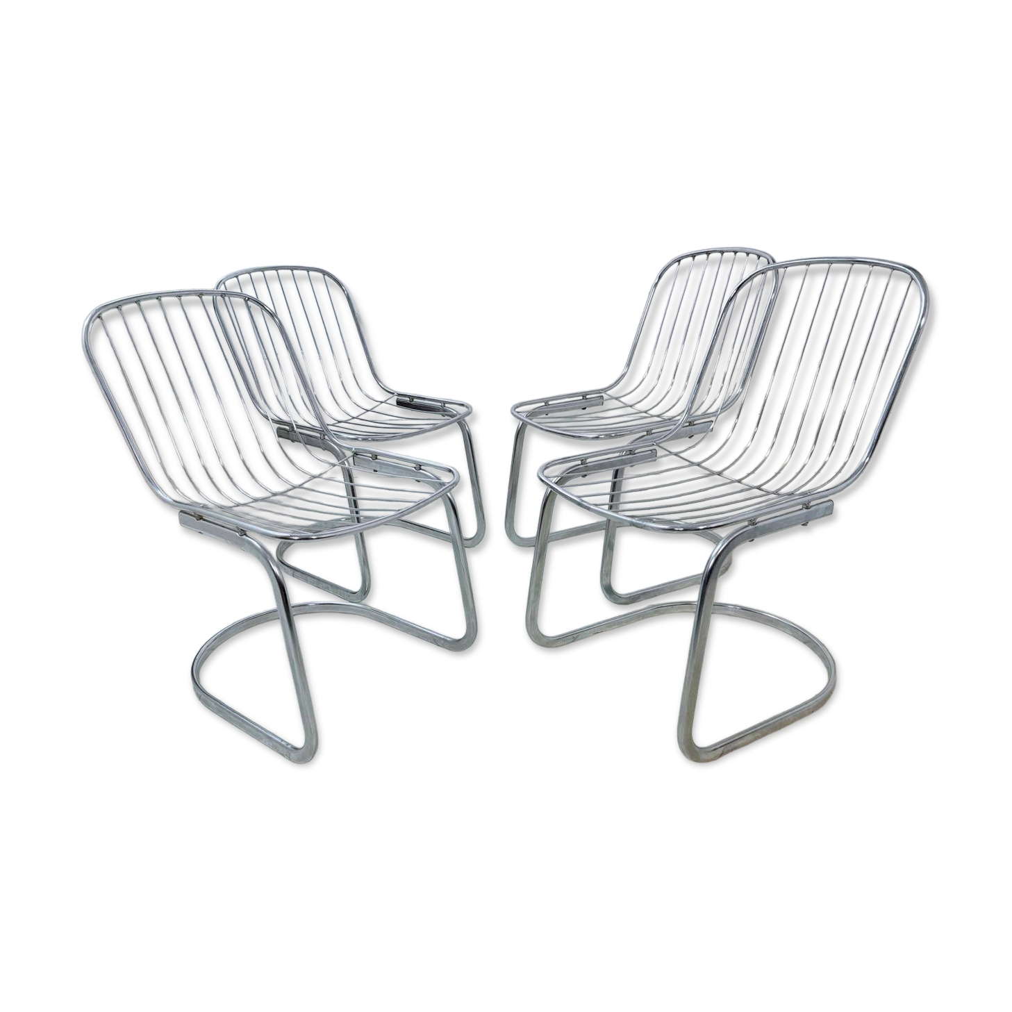 4 chrome chairs