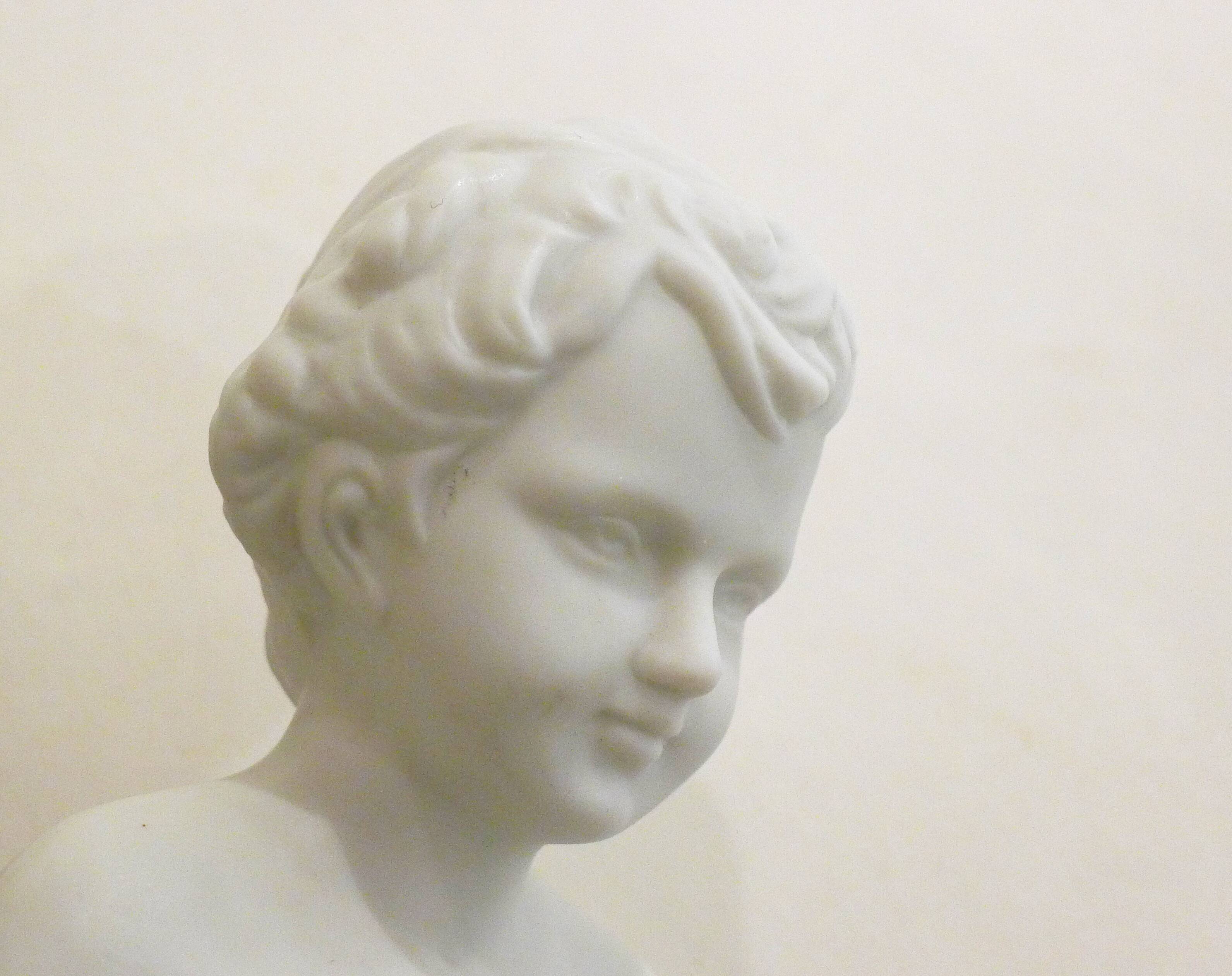 Pair of busts in biscuits