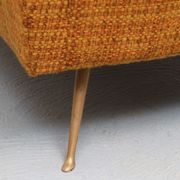 1950s chair in corn yellow , legs in brass