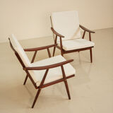 Pair of Boomerang armchairs by Thonet 60's
