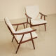 Paire de fauteuils Boomerang par Thonet 60's