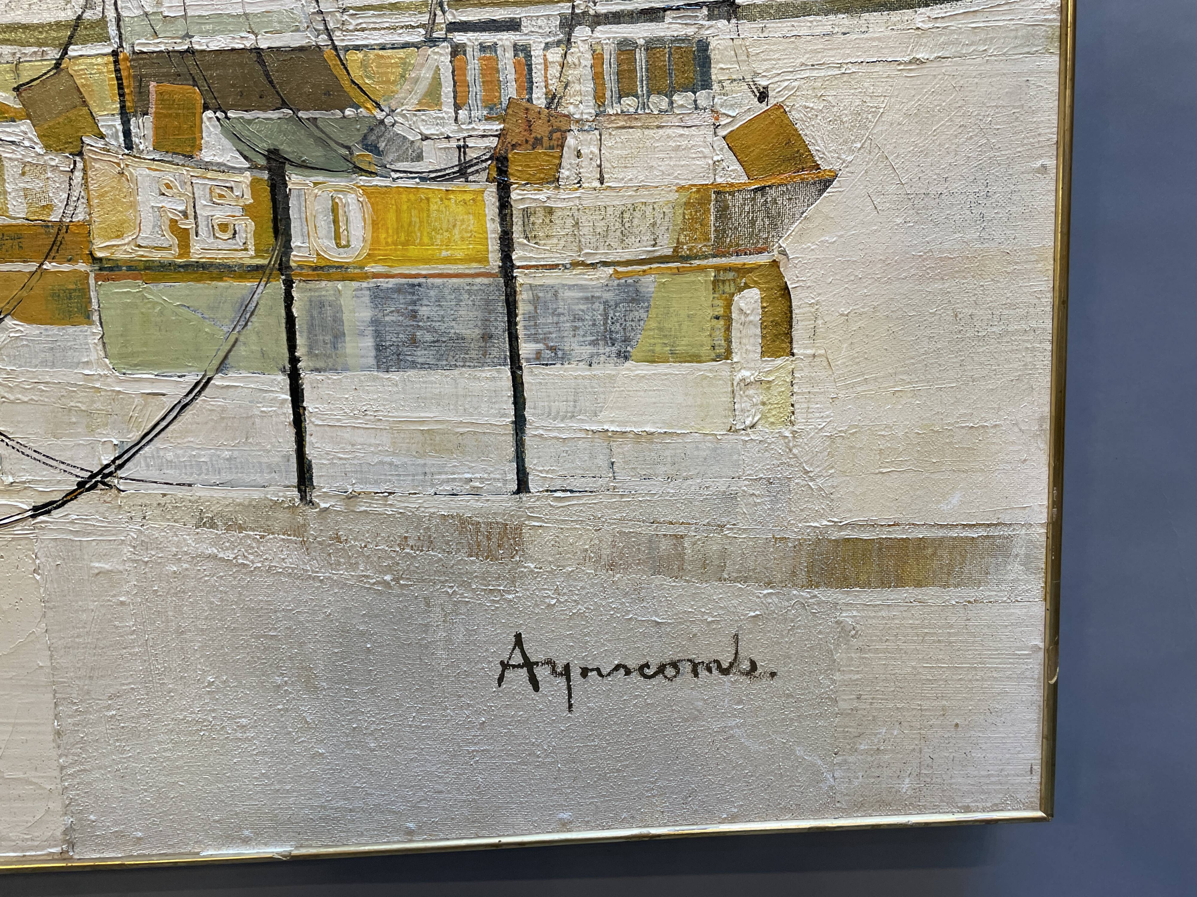 Oil On Board "Folkestone Harbour", Signed , Retailed Liberty & Co