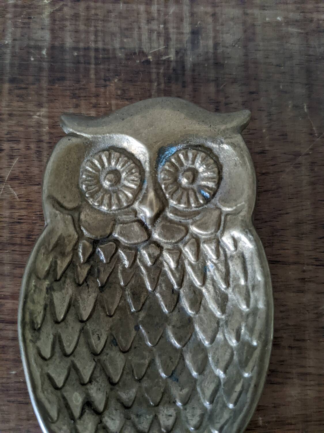 Brass owl pocket tray
