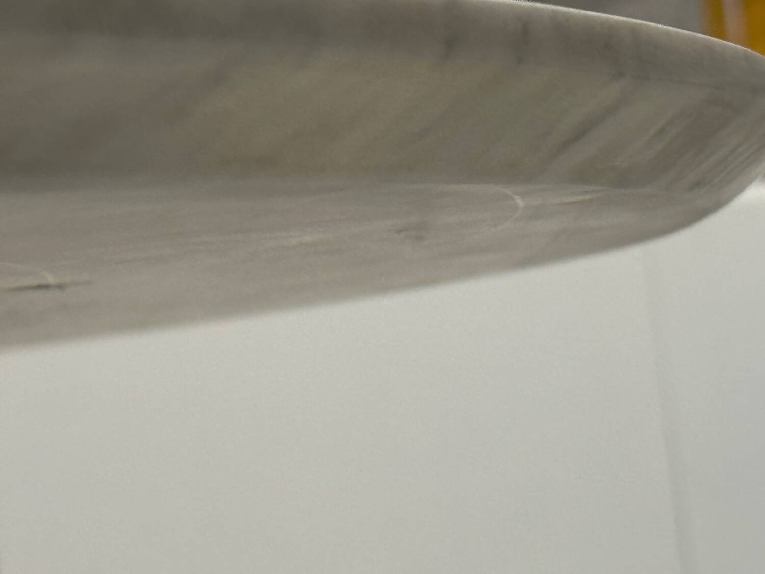 Vintage 1970s white Carrara marble dining table