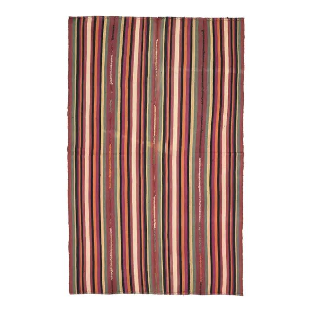 1970s vintage Turkish Oushak handmade wool cotton red area rug 170x270