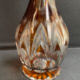 Grande aiguière en cristal taillé doublé