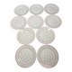 Lot of ten stamped Lunéville Imperial Flan ceramic plates
