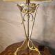 Art Nouveau lamp, chiseled bronze, old Majorel style base, signed glass paste basin 57x38