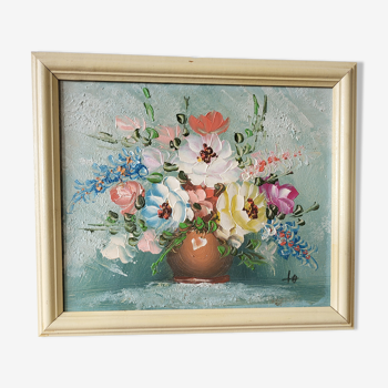 Oil painting on canvas - spring bouquet
