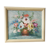 Peinture à l'huile sur toile - bouquet de printemps