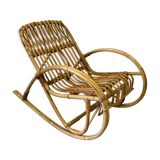 Vintage rattan rocking chair
