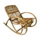 Fauteuil bascule rotin vintage