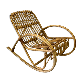 Vintage rattan rocking chair