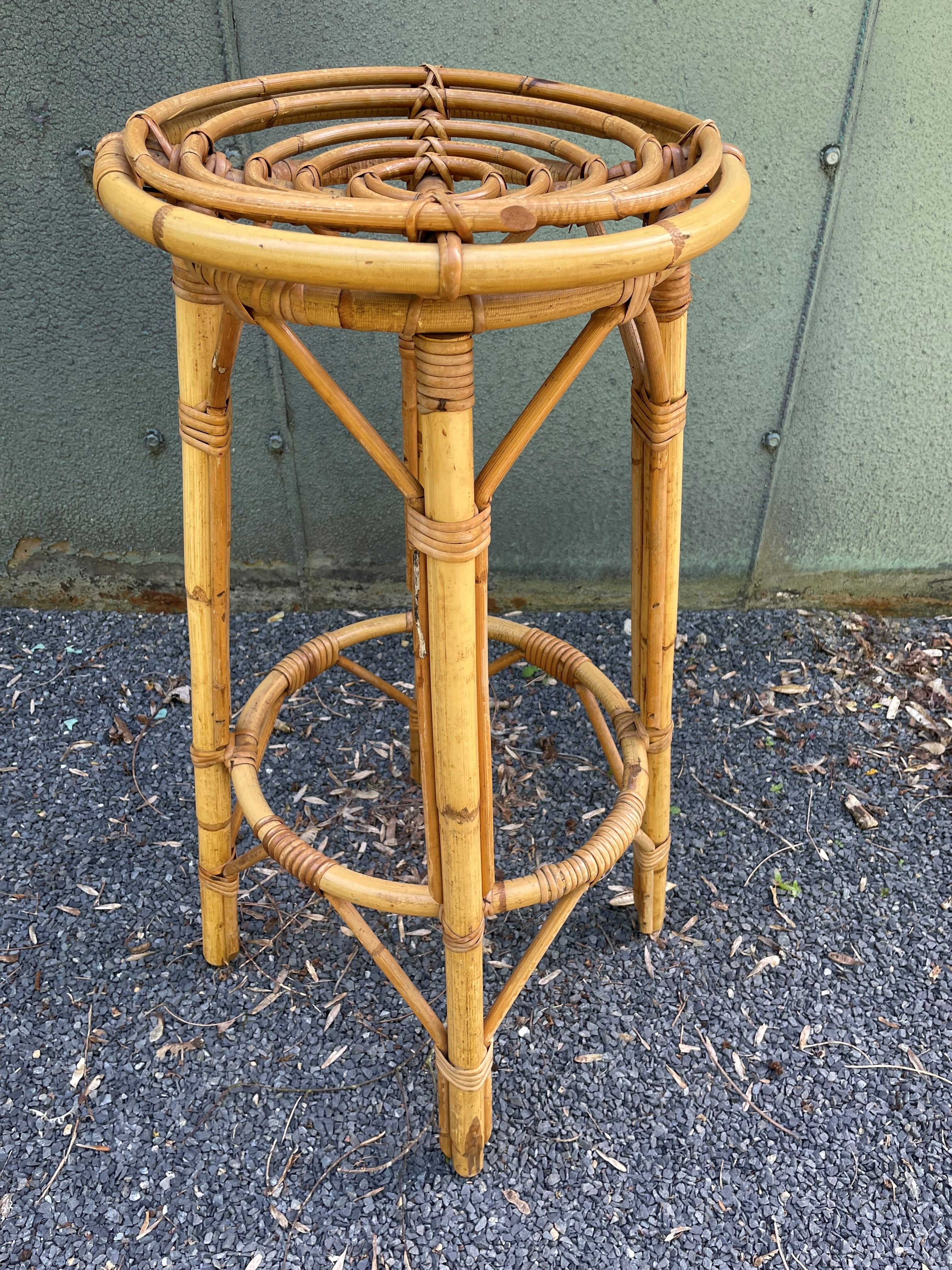 Vintage rattan bar stool