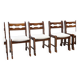 Set of six Razorback dining chairs