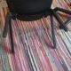 Two black leather armchairs