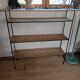 Rattan shelf and metal foot 50s