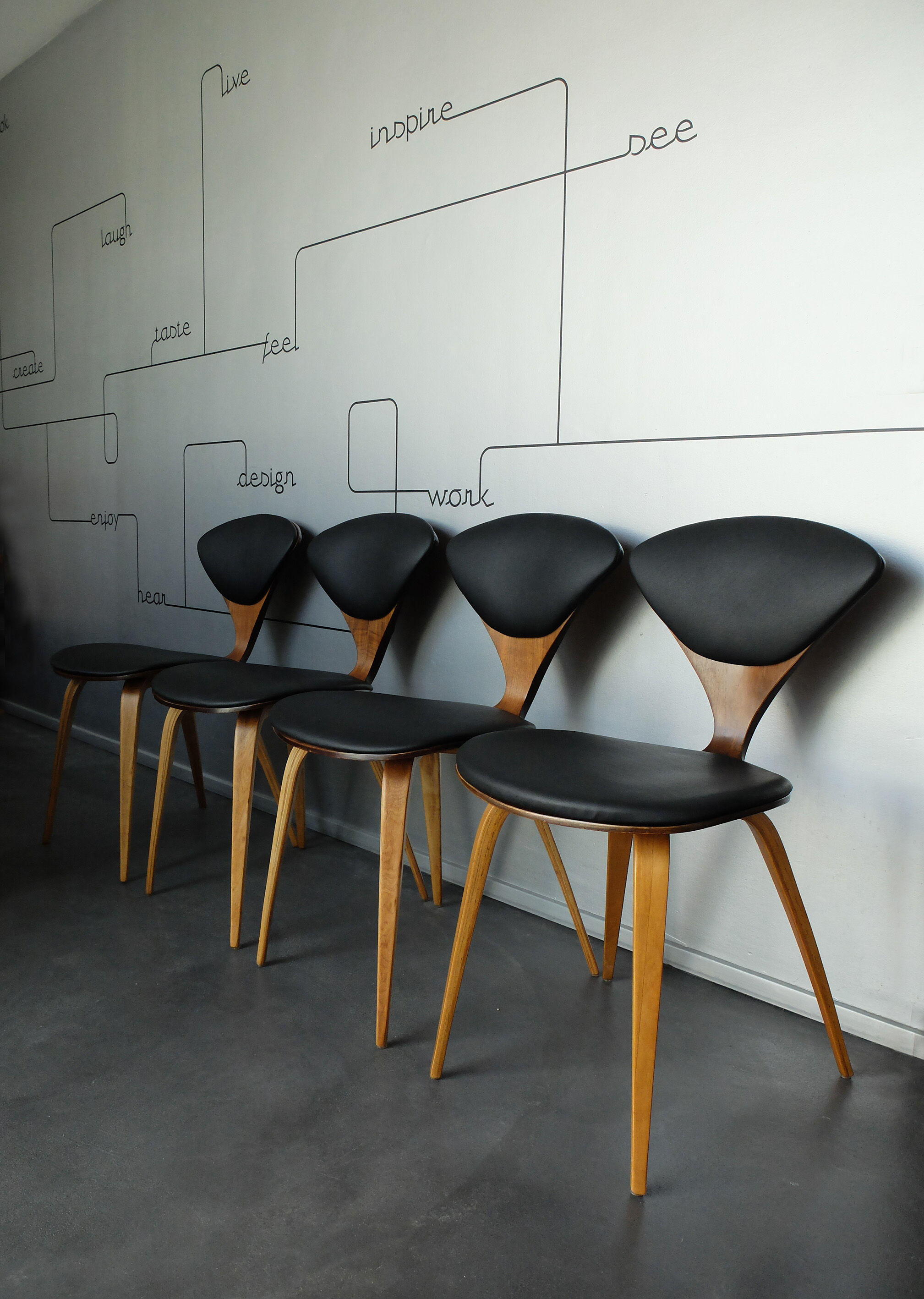 Chairs plywood teak of Norman Cherner, Plycraft, USA, lot 4