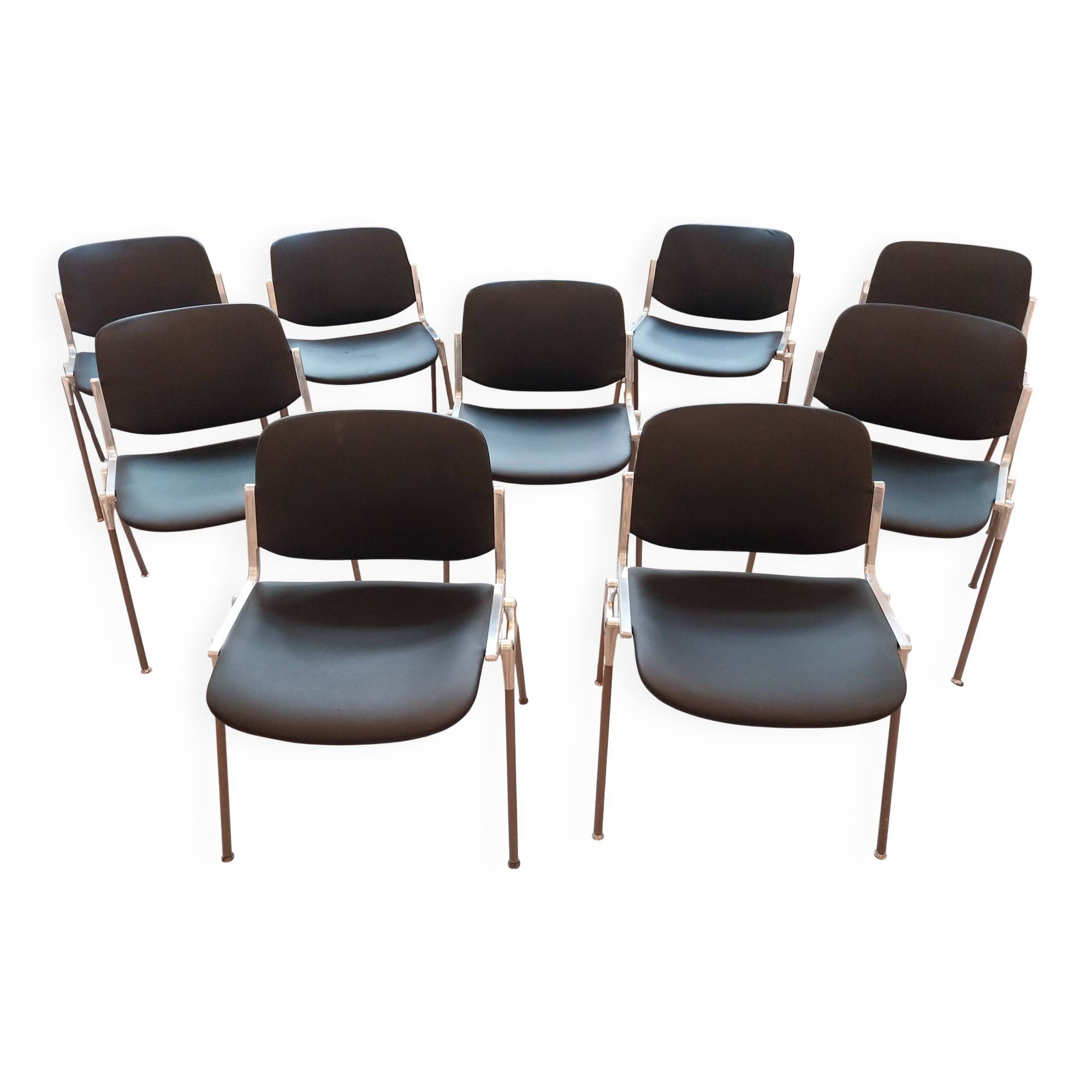 Lot de 6 chaises vintage DSC 106 – Giancarlo Piretti pour Anonima Castelli