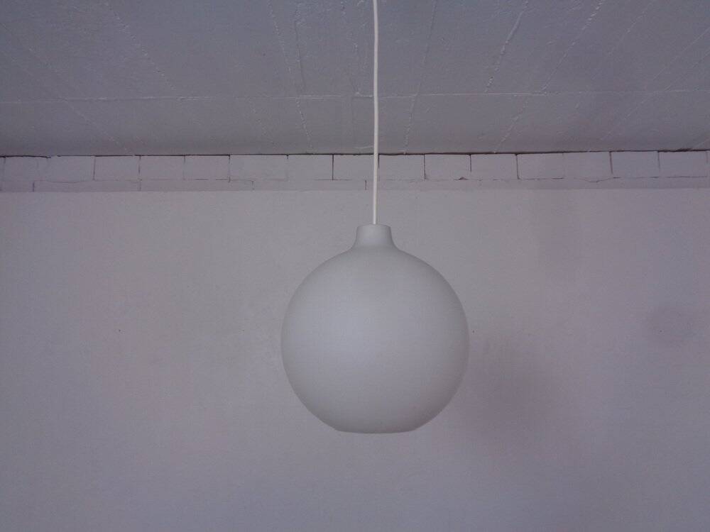 Opaline Glass Satellite Pendant Lamps by Vilhelm Wohlert for Louis Poulsen, 1960s, Set of 2