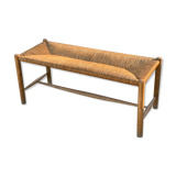Wooden mulched bench, 3 seats, 50s