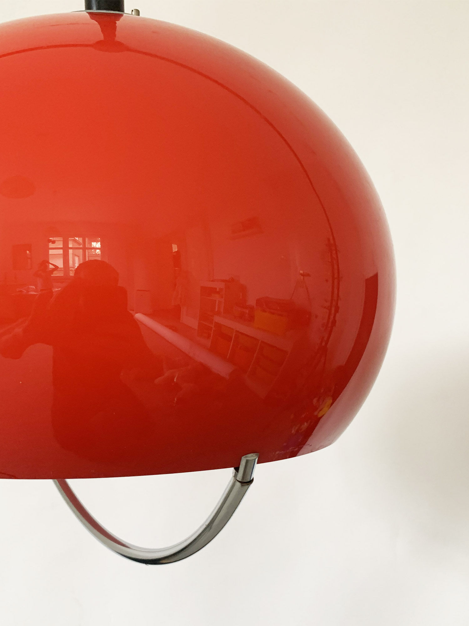 Space age adjustable pendant lamp by Meblo / Guzzini 1970s