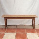 Light wood farmhouse bench around the years 1960-1970 dimension: height -44.5cm- width -103cm-