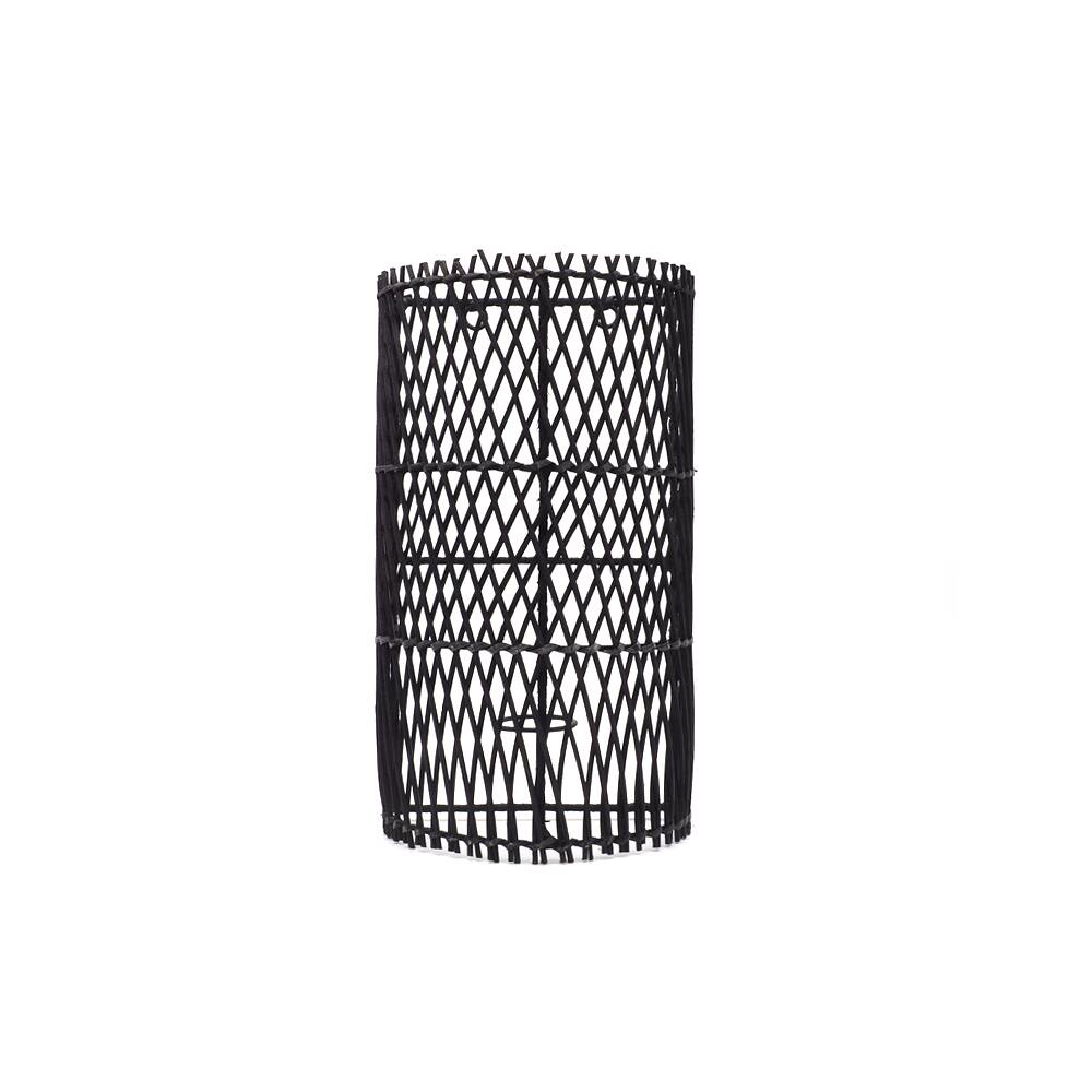 Black rattan wall light