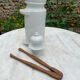 Pot à cornichons vintage porcelaine blanche