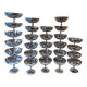 27 coupes en acier chromé inoxydable