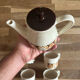 Vintage coffee service Nomar Jet – Coffee maker + 4 cups – Porcelain