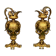 Paire de pichets en bronze doré néo-Renaissance