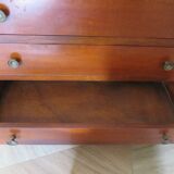 4-drawer chest of drawers - empire style - with detached columns - mahogany-bronze stain