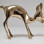 Biche en laiton massif années 80