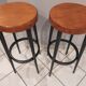 Suite of 4 stools from bar bistrot baumann vintage 1960s