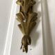 Applique ancienne en bronze et tulipe de verre